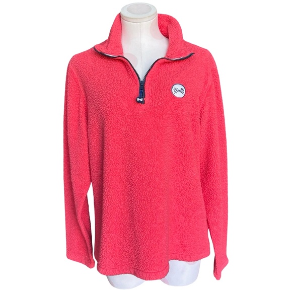 Fraternity Collection 1/4 zip fleece in corral/light red - Medium - Picture 2 of 7